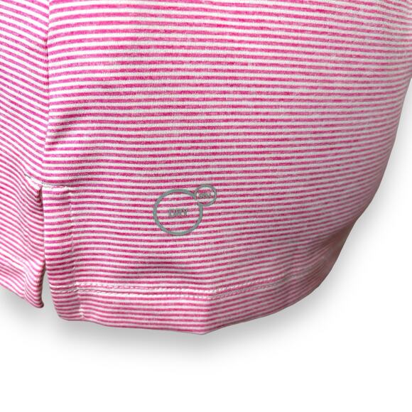 Puma Pink & White Striped Polo with Cap Sleeves Size S - Picture 7 of 9